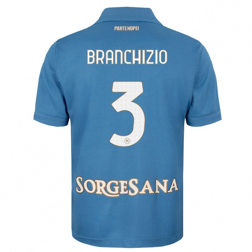 Danxen Uomo Maglia Agostino Branchizio #3 Blu Foschia Bianco Kit Gara Home 2026/27 Maglietta