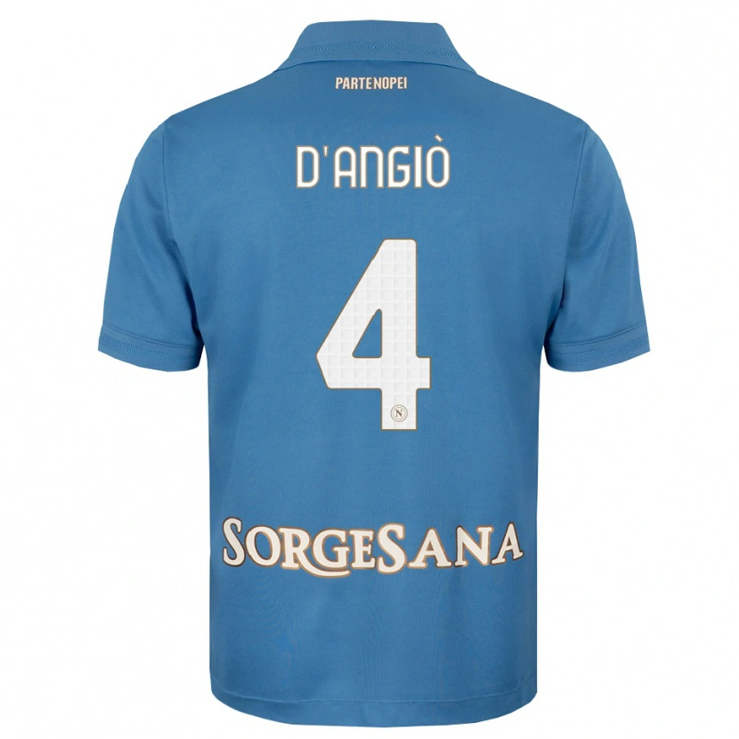 Danxen Uomo Maglia Christian D'angiò #4 Blu Foschia Bianco Kit Gara Home 2026/27 Maglietta