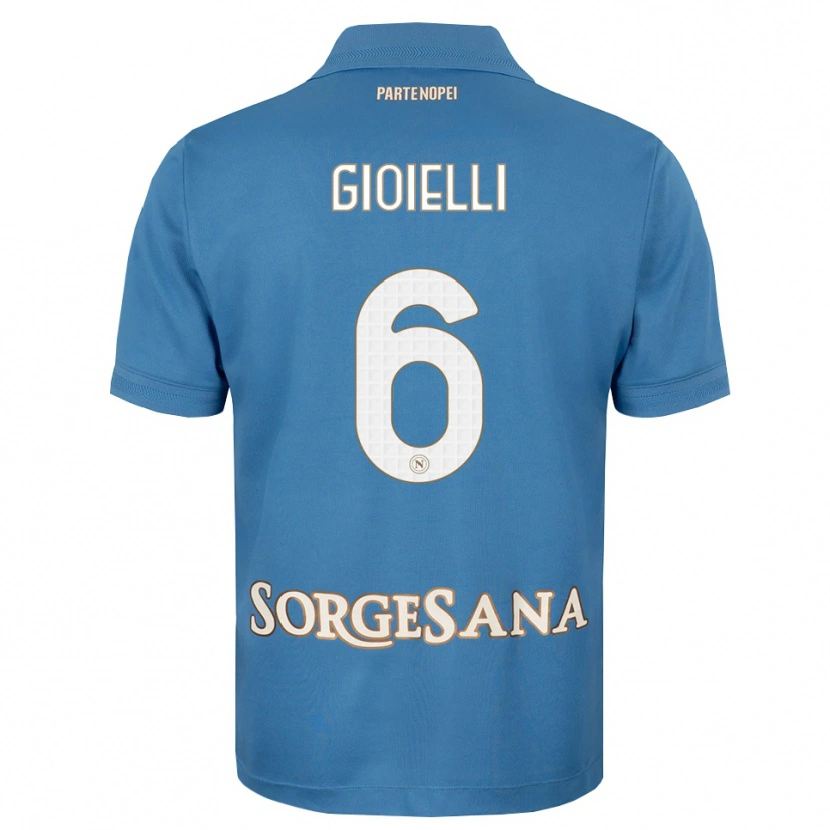Danxen Uomo Maglia Francesco Pio Gioielli #6 Blu Foschia Bianco Kit Gara Home 2026/27 Maglietta