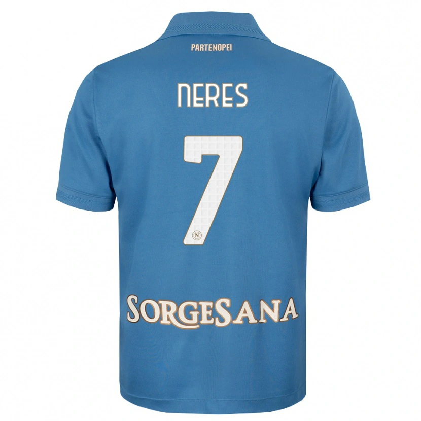 Danxen Uomo Maglia David Neres #7 Blu Foschia Bianco Kit Gara Home 2026/27 Maglietta