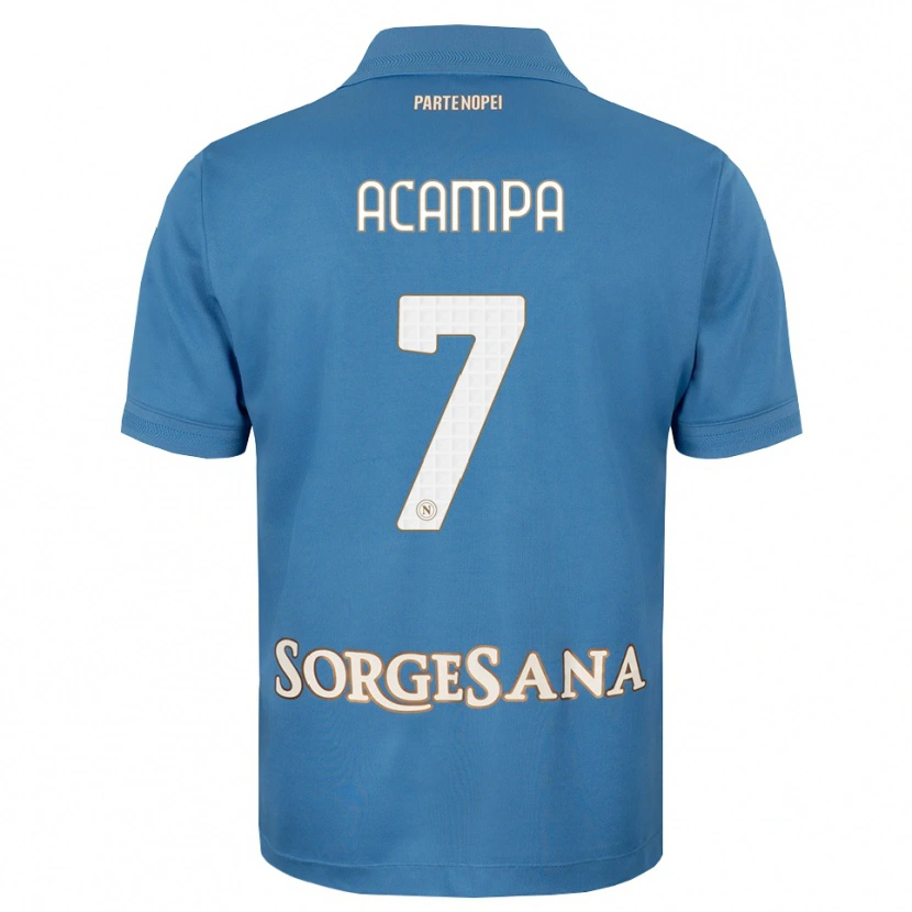 Danxen Uomo Maglia Davide Acampa #7 Blu Foschia Bianco Kit Gara Home 2026/27 Maglietta