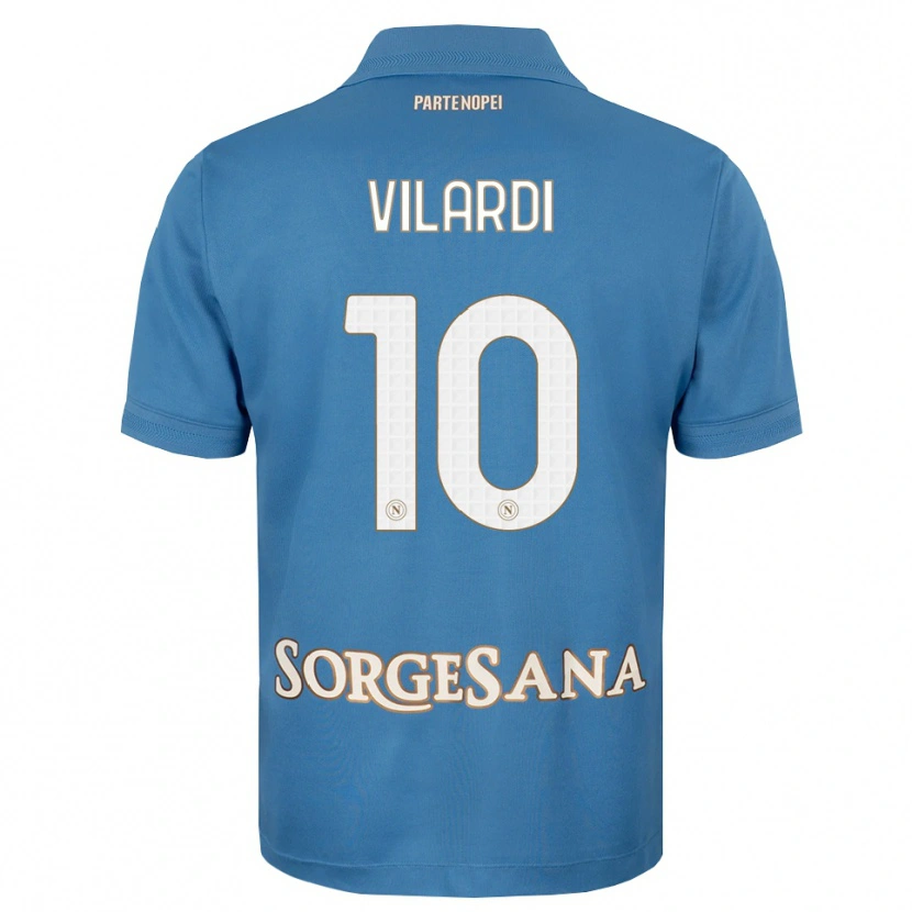 Danxen Uomo Maglia Mario Vilardi #10 Blu Foschia Bianco Kit Gara Home 2026/27 Maglietta
