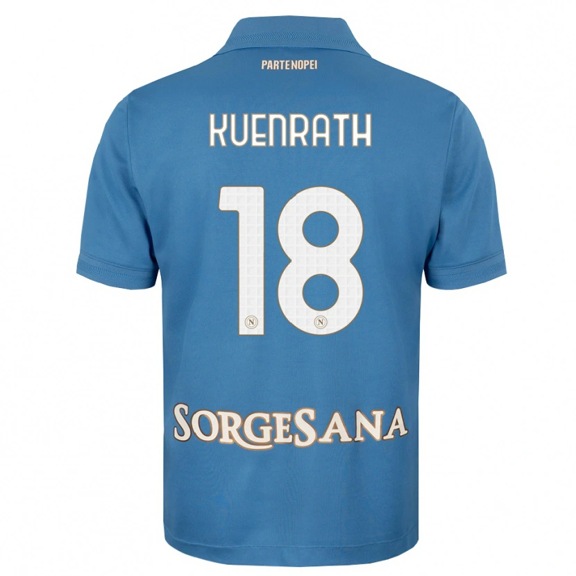 Danxen Uomo Maglia Melanie Kuenrath #18 Blu Foschia Bianco Kit Gara Home 2026/27 Maglietta