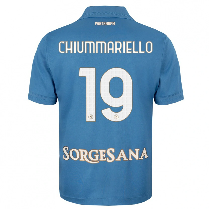 Danxen Uomo Maglia Andrea Chiummariello #19 Blu Foschia Bianco Kit Gara Home 2026/27 Maglietta