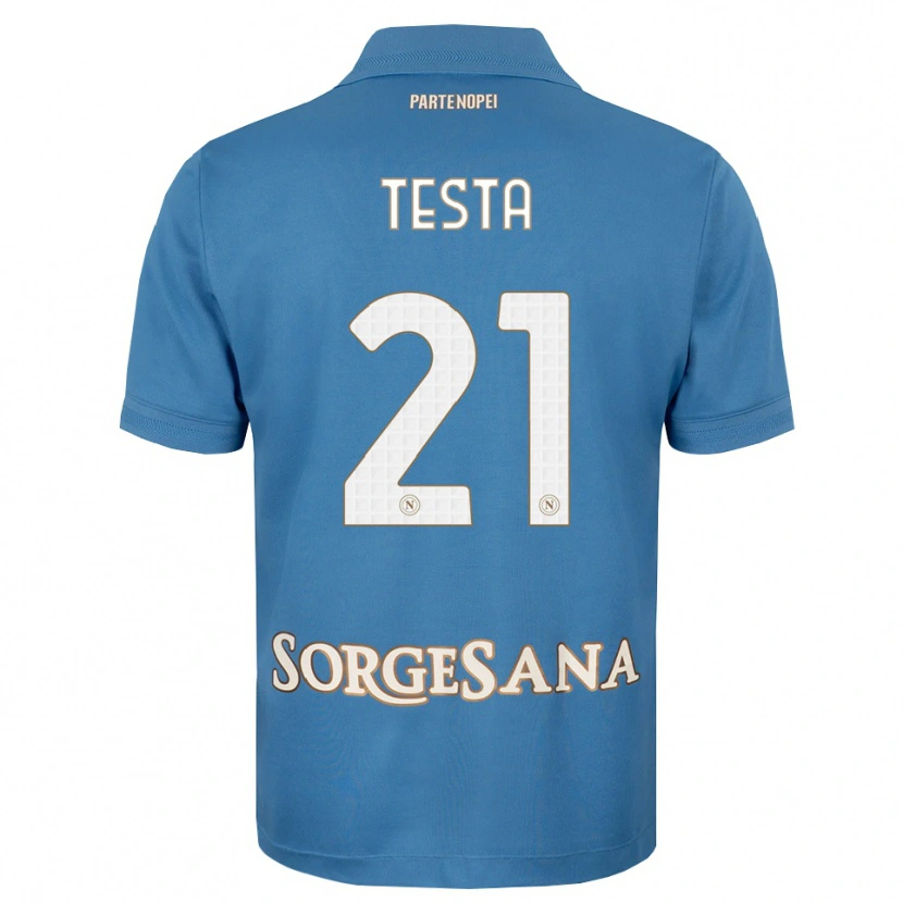 Danxen Uomo Maglia Vincenzo Testa #21 Blu Foschia Bianco Kit Gara Home 2026/27 Maglietta