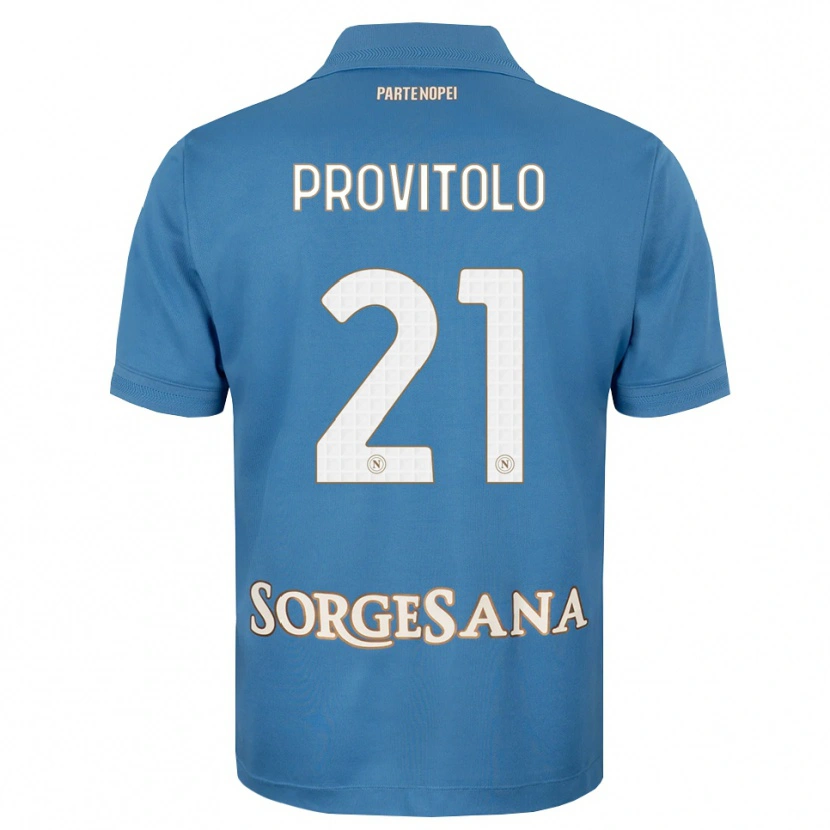 Danxen Uomo Maglia Vincenzo Provitolo #21 Blu Foschia Bianco Kit Gara Home 2026/27 Maglietta