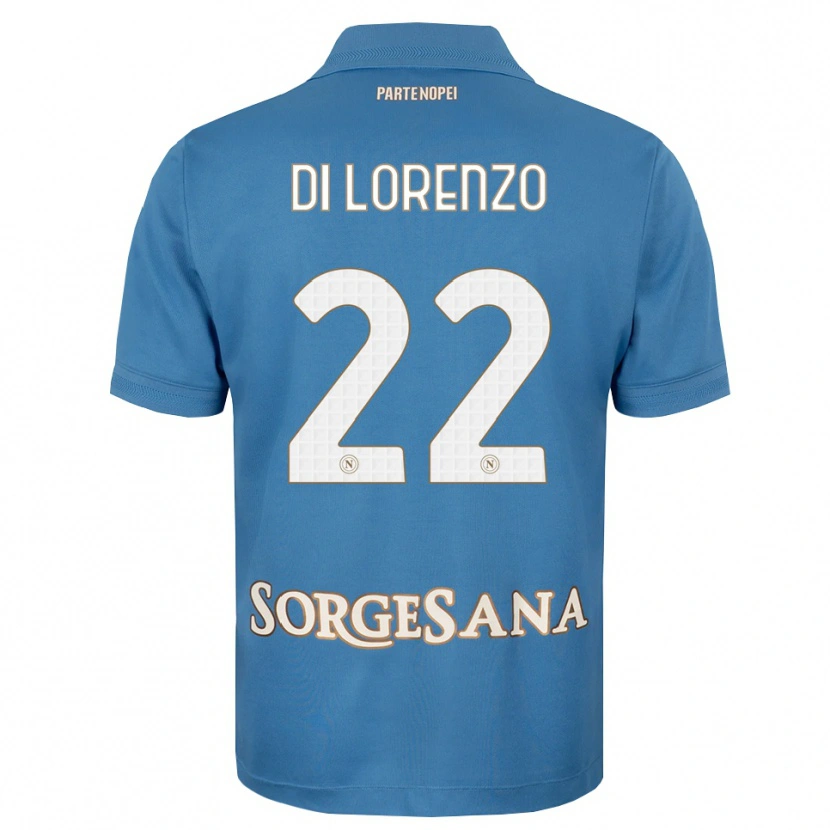 Danxen Uomo Maglia Giovanni Di Lorenzo #22 Blu Foschia Bianco Kit Gara Home 2026/27 Maglietta