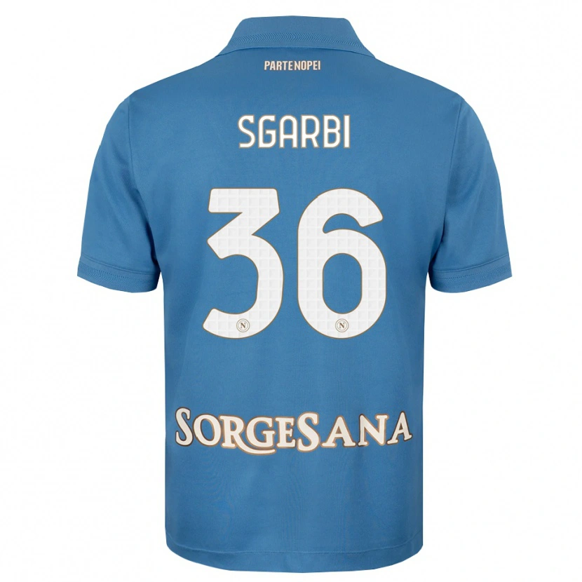 Danxen Uomo Maglia Lorenzo Sgarbi #36 Blu Foschia Bianco Kit Gara Home 2026/27 Maglietta