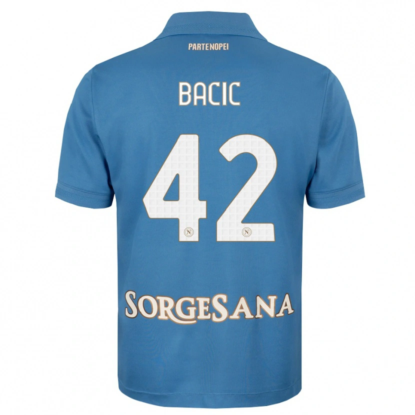 Danxen Uomo Maglia Doris Bačić #42 Blu Foschia Bianco Kit Gara Home 2026/27 Maglietta