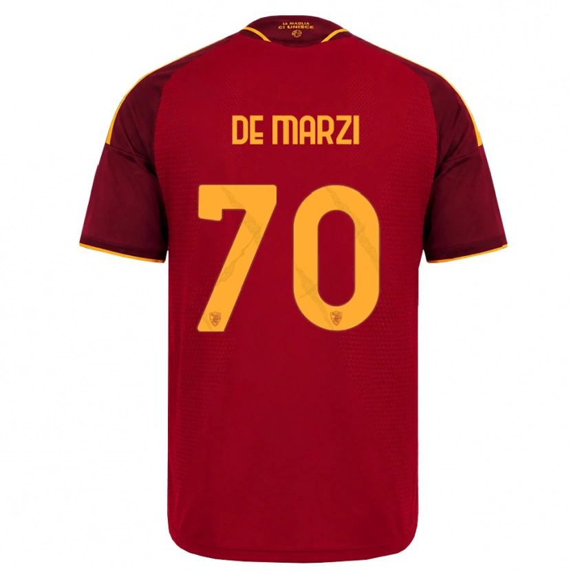 Danxen Uomo Maglia Giorgio De Marzi #70 Rosso Giallo Dorato Kit Gara Home 2026/27 Maglietta