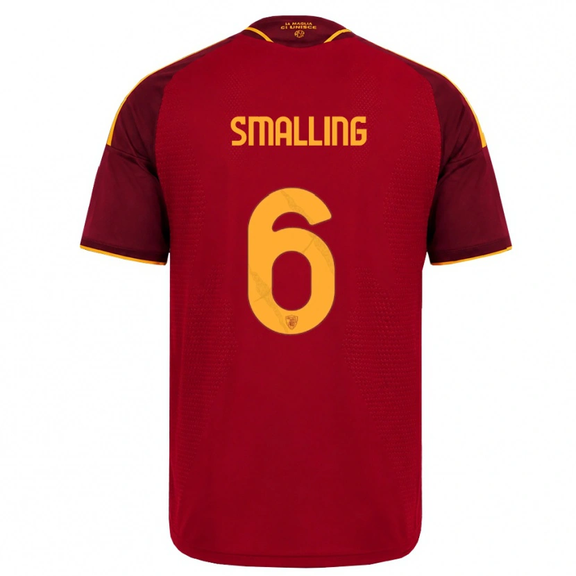 Danxen Uomo Maglia Chris Smalling #6 Rosso Giallo Dorato Kit Gara Home 2026/27 Maglietta