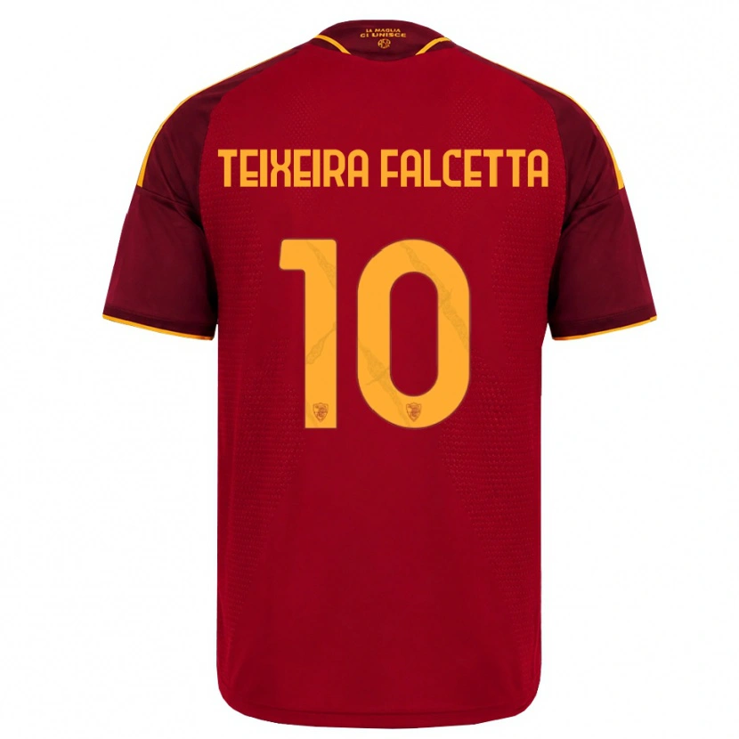 Danxen Uomo Maglia Pietro Teixeira Falcetta #10 Rosso Giallo Dorato Kit Gara Home 2026/27 Maglietta