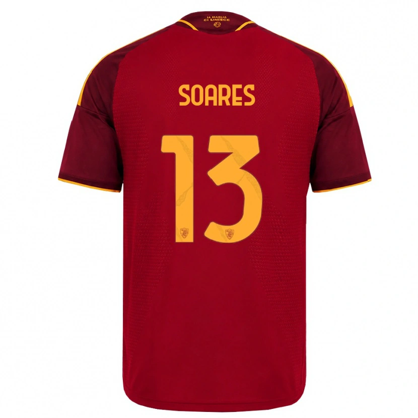 Danxen Uomo Maglia Jayden Soares #13 Rosso Giallo Dorato Kit Gara Home 2026/27 Maglietta