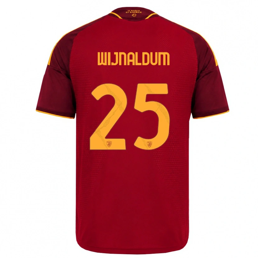 Danxen Uomo Maglia Georginio Wijnaldum #25 Rosso Giallo Dorato Kit Gara Home 2026/27 Maglietta