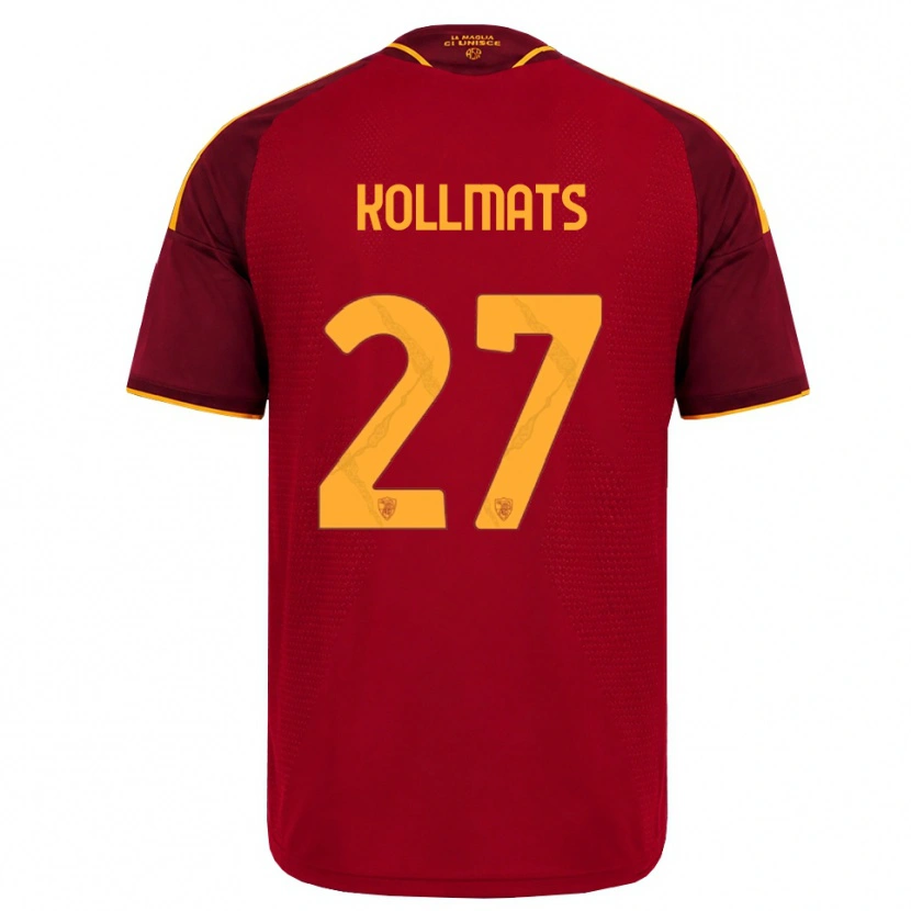 Danxen Uomo Maglia Beata Kollmats #27 Rosso Giallo Dorato Kit Gara Home 2026/27 Maglietta