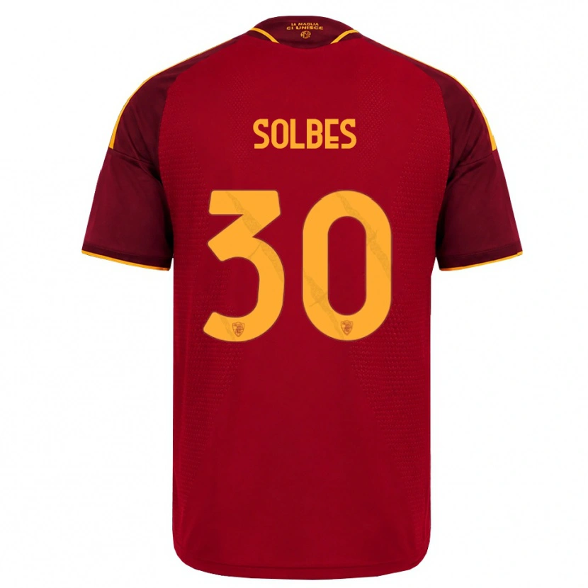 Danxen Uomo Maglia Ricardo Solbes #30 Rosso Giallo Dorato Kit Gara Home 2026/27 Maglietta