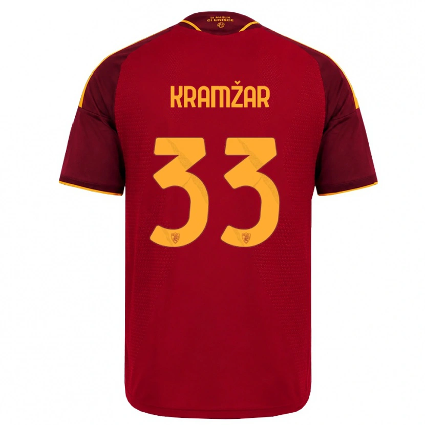 Danxen Uomo Maglia Zara Kramžar #33 Rosso Giallo Dorato Kit Gara Home 2026/27 Maglietta