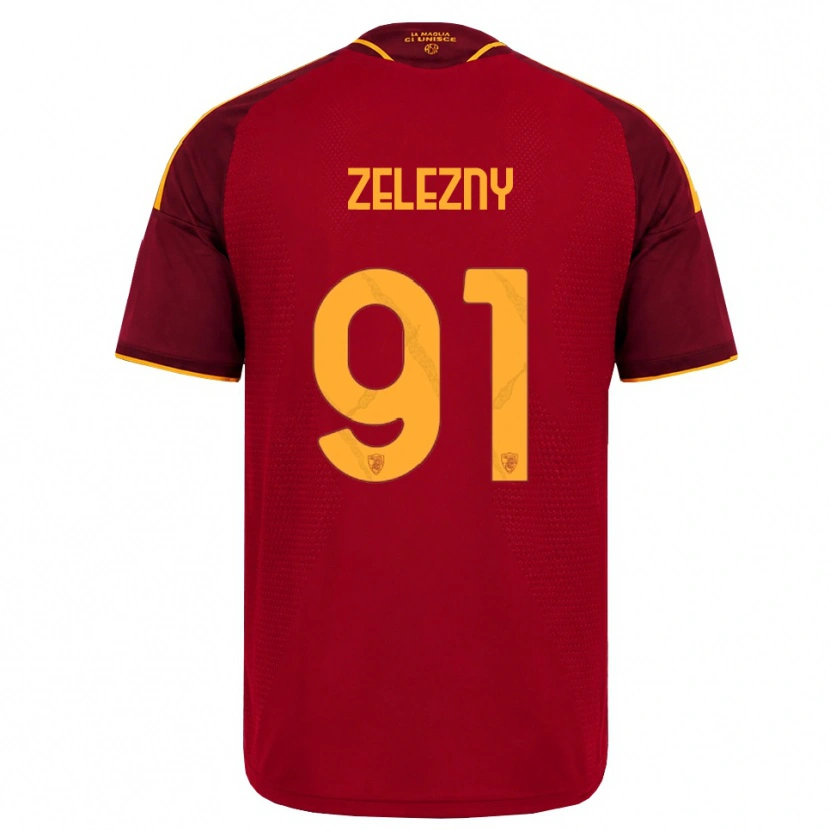Danxen Uomo Maglia Radoslaw Zelezny #91 Rosso Giallo Dorato Kit Gara Home 2026/27 Maglietta
