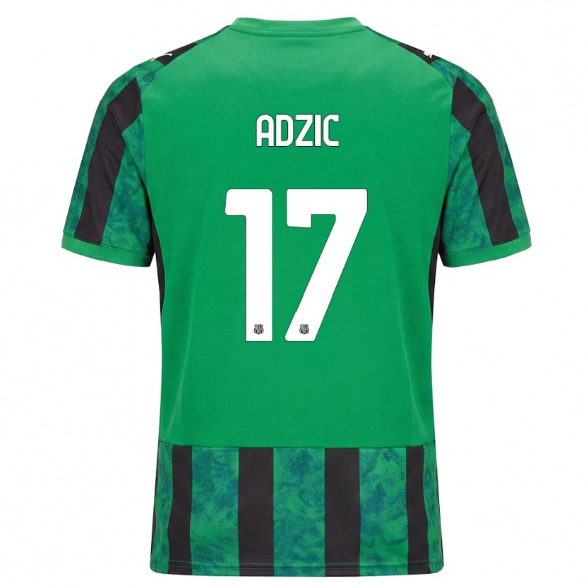 Danxen Uomo Maglia Vasilije Adžić #17 Verde Nero Bianco Kit Gara Home 2026/27 Maglietta