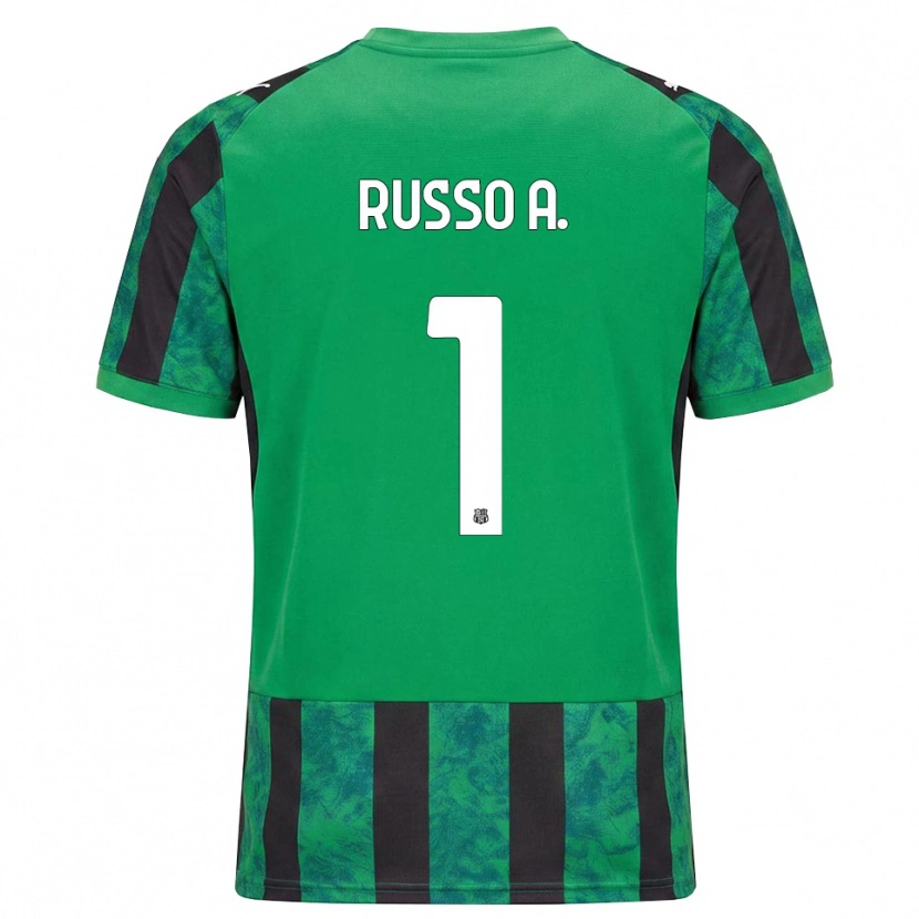 Danxen Uomo Maglia Alessandro Russo #1 Verde Nero Bianco Kit Gara Home 2026/27 Maglietta