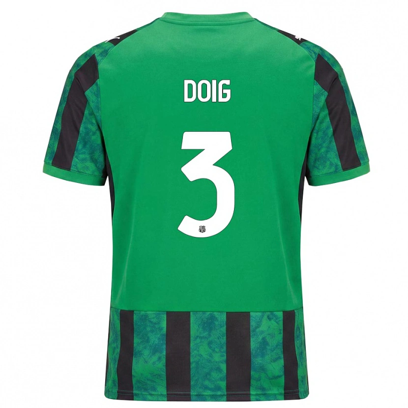 Danxen Uomo Maglia Josh Doig #3 Verde Nero Bianco Kit Gara Home 2026/27 Maglietta