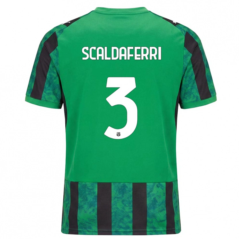 Danxen Uomo Maglia Andrea Scaldaferri #3 Verde Nero Bianco Kit Gara Home 2026/27 Maglietta