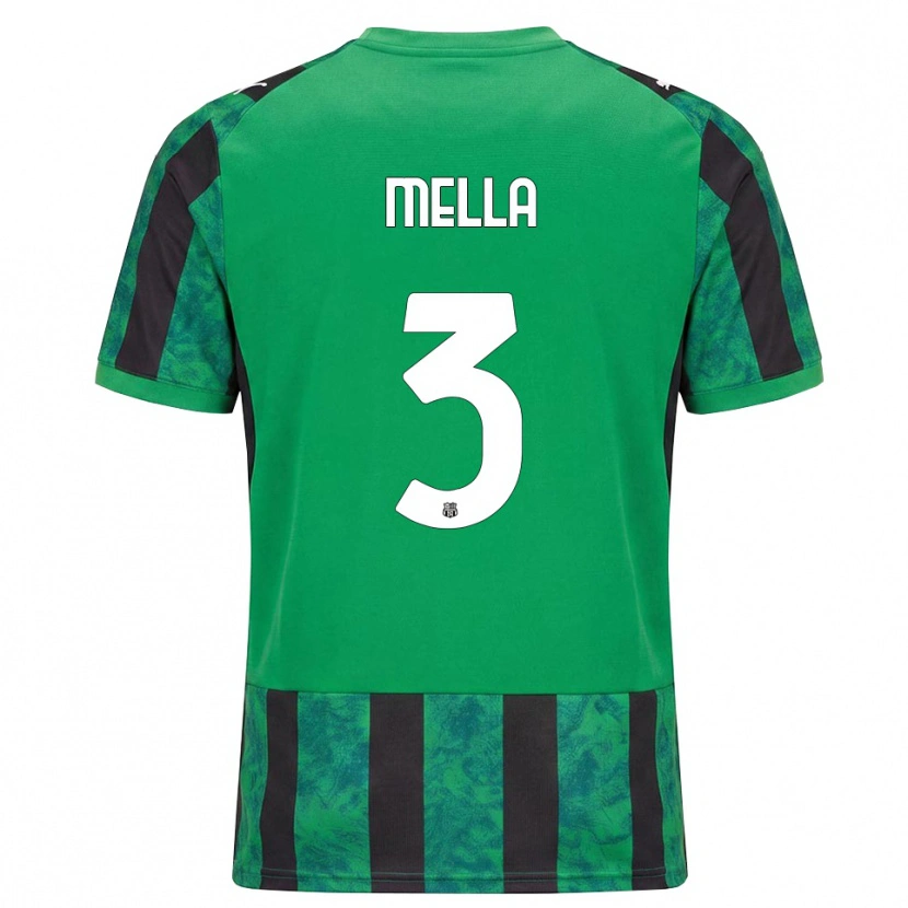Danxen Uomo Maglia Sara Mella #3 Verde Nero Bianco Kit Gara Home 2026/27 Maglietta