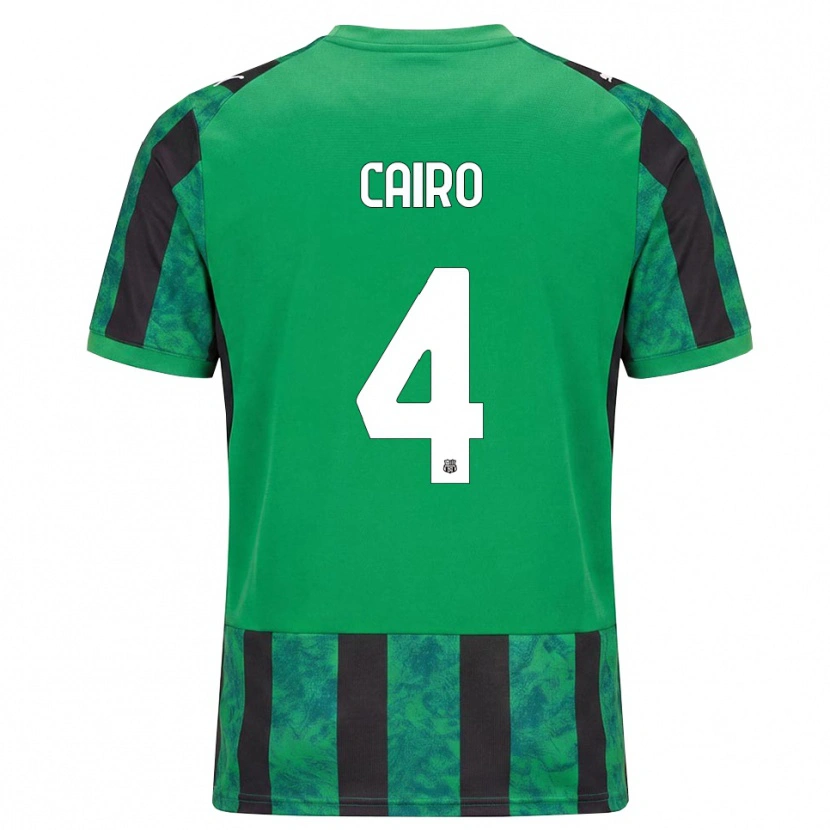 Danxen Uomo Maglia Nicolas Cairo #4 Verde Nero Bianco Kit Gara Home 2026/27 Maglietta