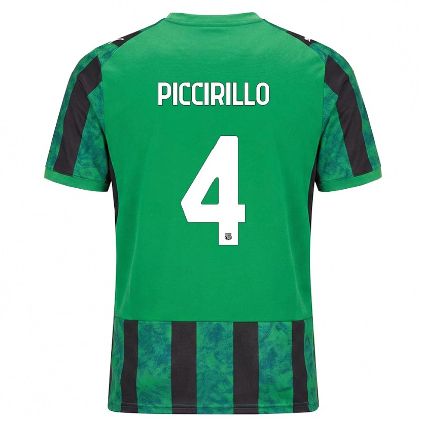 Danxen Uomo Maglia Michele Piccirillo #4 Verde Nero Bianco Kit Gara Home 2026/27 Maglietta