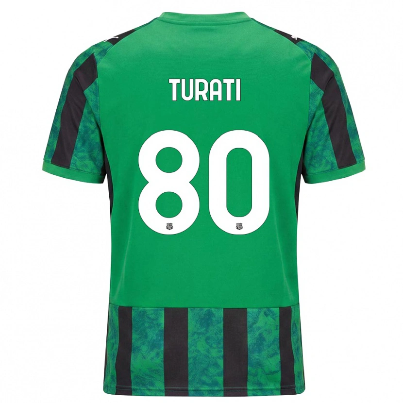 Danxen Uomo Maglia Stefano Turati #80 Verde Nero Bianco Kit Gara Home 2026/27 Maglietta