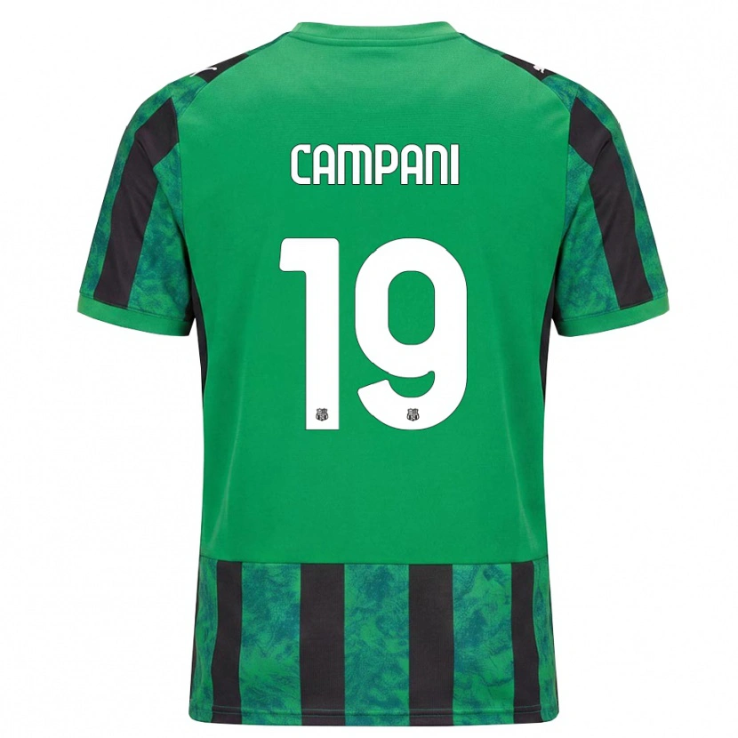Danxen Uomo Maglia Andrea Campani #19 Verde Nero Bianco Kit Gara Home 2026/27 Maglietta