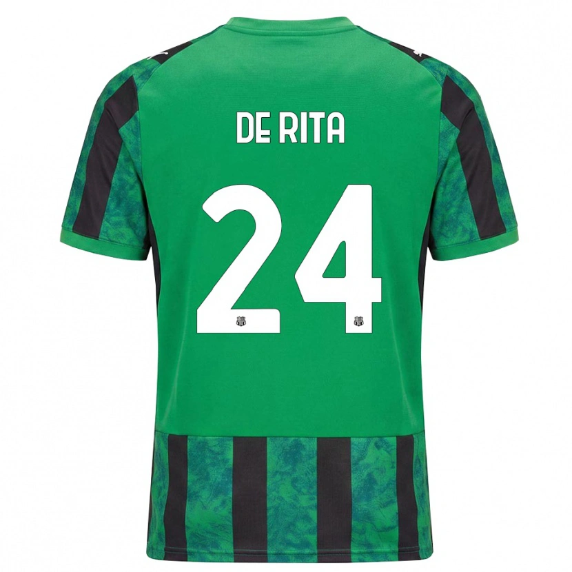 Danxen Uomo Maglia Aurora De Rita #24 Verde Nero Bianco Kit Gara Home 2026/27 Maglietta