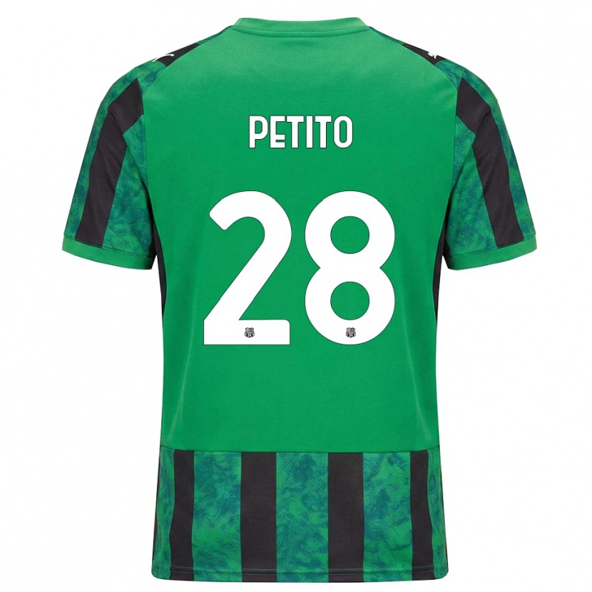 Danxen Uomo Maglia Christian Petito #28 Verde Nero Bianco Kit Gara Home 2026/27 Maglietta