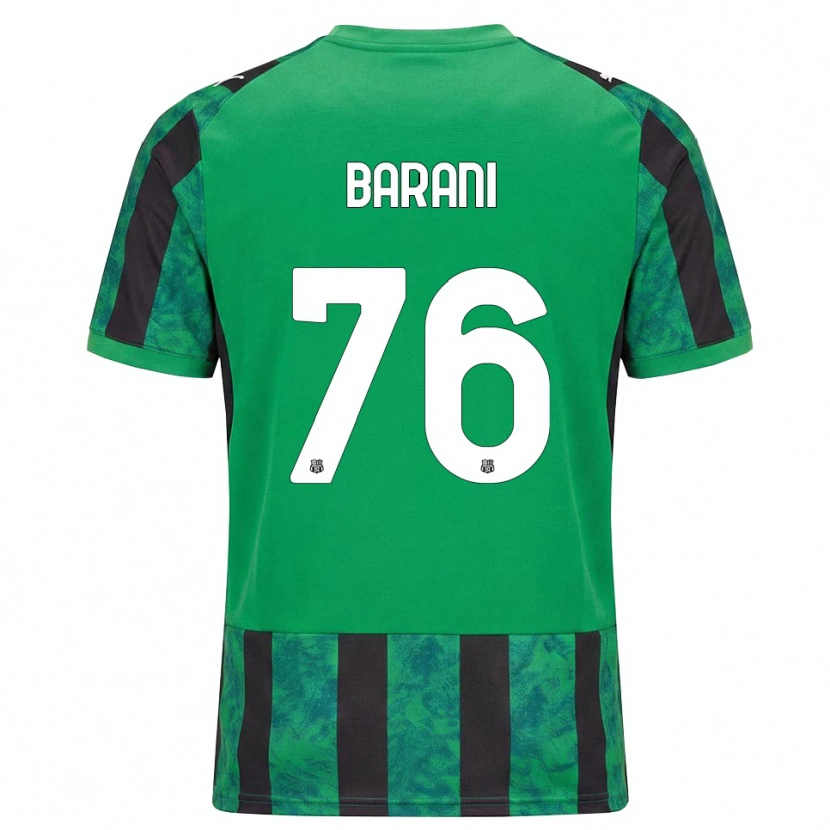 Danxen Uomo Maglia Luca Barani #76 Verde Nero Bianco Kit Gara Home 2026/27 Maglietta