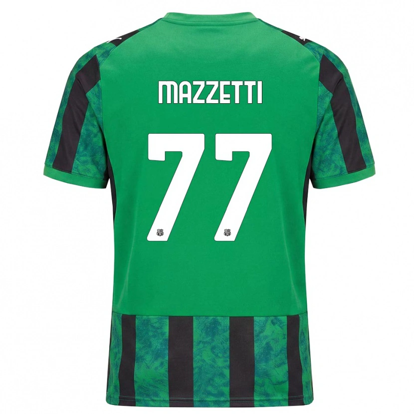 Danxen Uomo Maglia Riccardo Mazzetti #77 Verde Nero Bianco Kit Gara Home 2026/27 Maglietta
