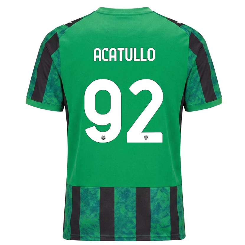 Danxen Uomo Maglia Cristian Acatullo #92 Verde Nero Bianco Kit Gara Home 2026/27 Maglietta