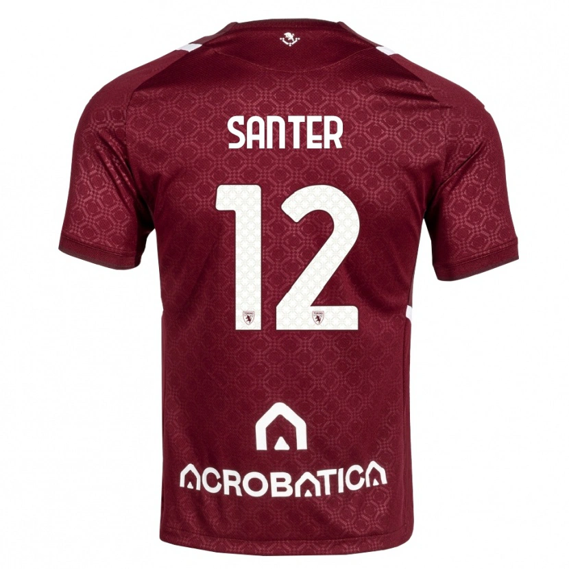 Danxen Uomo Maglia Leonardo Santer #12 Borgogna Bianco Kit Gara Home 2026/27 Maglietta