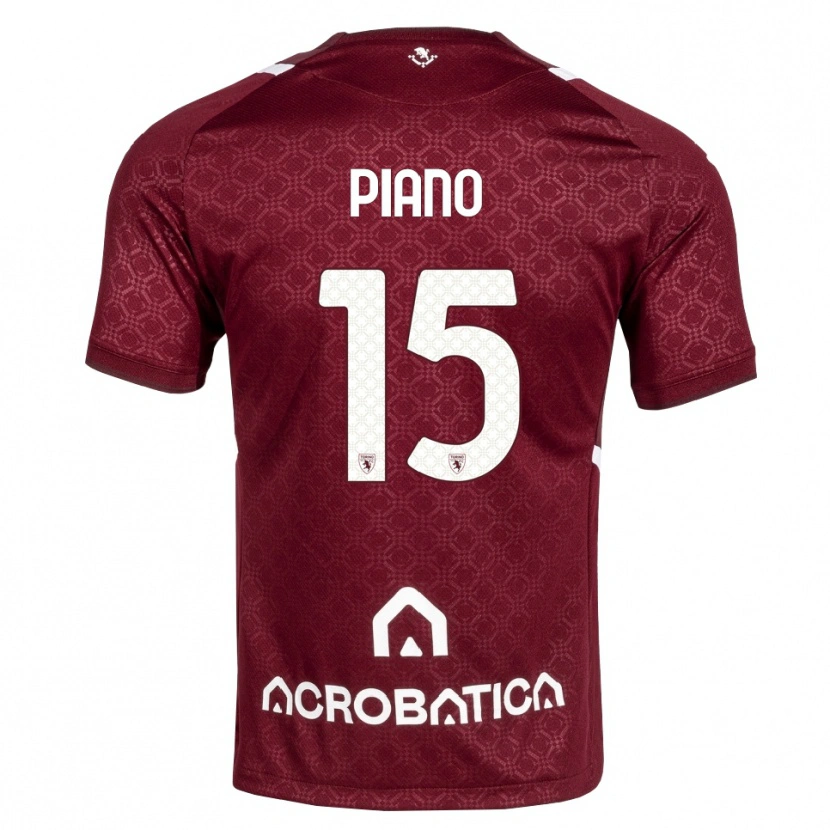 Danxen Uomo Maglia Enrico Piano #15 Borgogna Bianco Kit Gara Home 2026/27 Maglietta