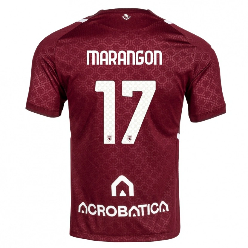 Danxen Uomo Maglia Riccardo Marangon #17 Borgogna Bianco Kit Gara Home 2026/27 Maglietta