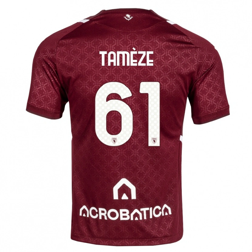 Danxen Uomo Maglia Adrien Tamèze #61 Borgogna Bianco Kit Gara Home 2026/27 Maglietta