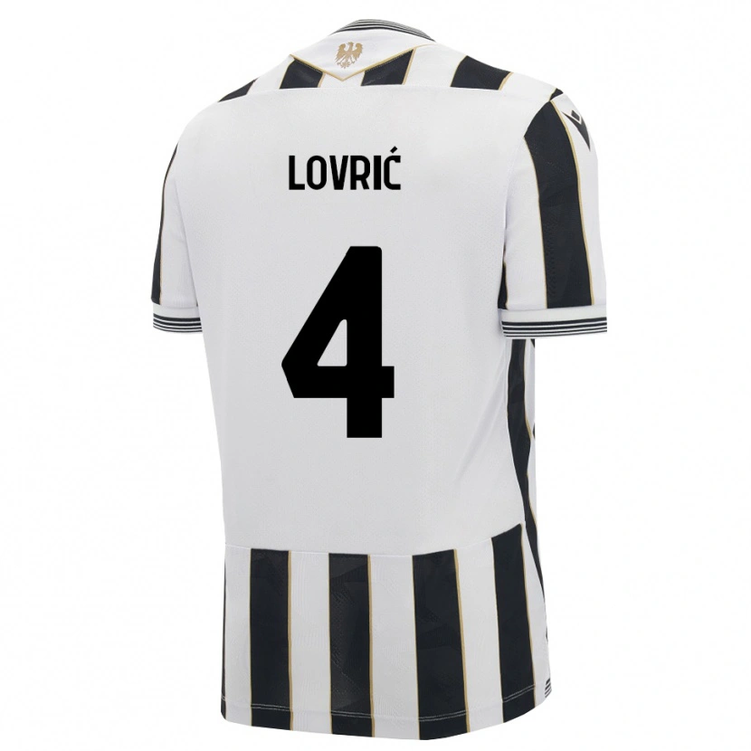Danxen Uomo Maglia Sandi Lovrić #4 Nero Bianco Rosa Kit Gara Home 2026/27 Maglietta