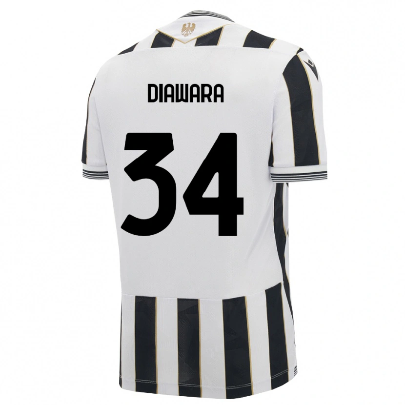 Danxen Uomo Maglia Sekou Diawara #34 Nero Bianco Rosa Kit Gara Home 2026/27 Maglietta