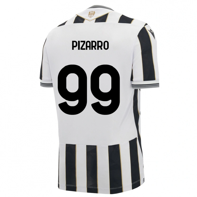 Danxen Uomo Maglia Damián Pizarro #99 Nero Bianco Rosa Kit Gara Home 2026/27 Maglietta