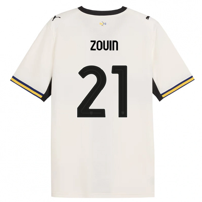 Danxen Uomo Maglia Aymen Zouin #21 Bianco Avorio Nero Giallo Kit Gara Home 2026/27 Maglietta