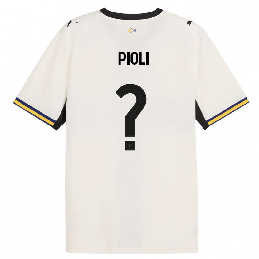 Danxen Uomo Maglia Federico Pioli #0 Bianco Avorio Nero Giallo Kit Gara Home 2026/27 Maglietta