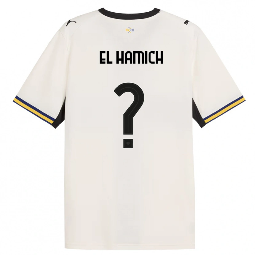 Danxen Uomo Maglia Anas El Hamich #0 Bianco Avorio Nero Giallo Kit Gara Home 2026/27 Maglietta