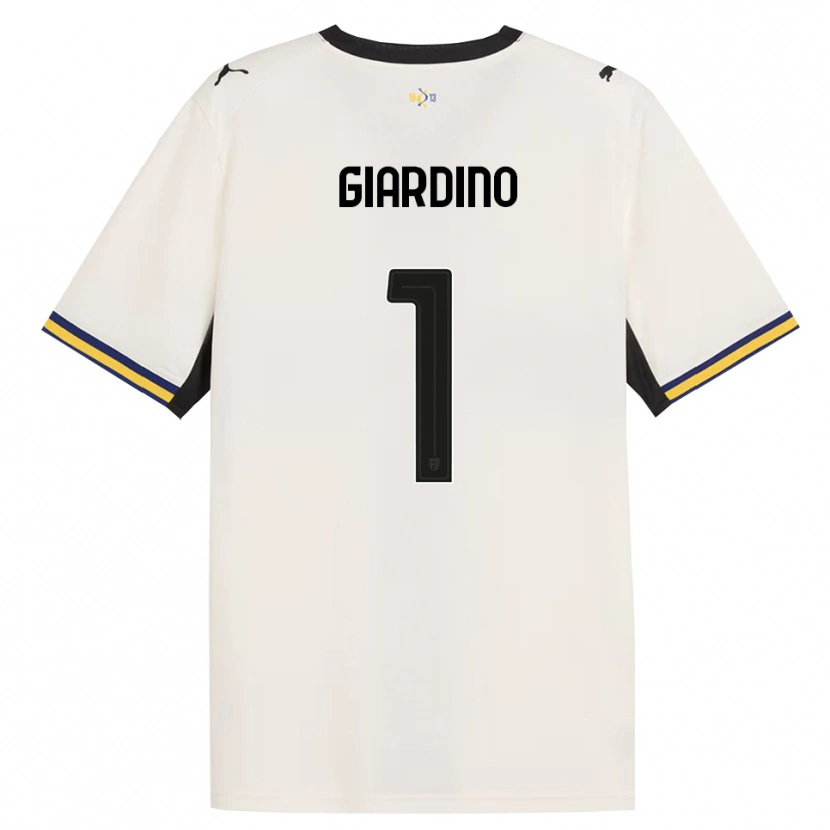 Danxen Uomo Maglia Andrea Giardino #1 Bianco Avorio Nero Giallo Kit Gara Home 2026/27 Maglietta