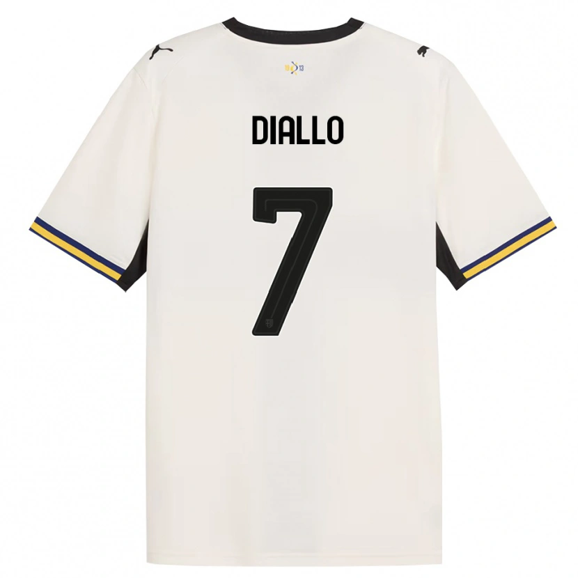 Danxen Uomo Maglia Ousmane Diallo #7 Bianco Avorio Nero Giallo Kit Gara Home 2026/27 Maglietta