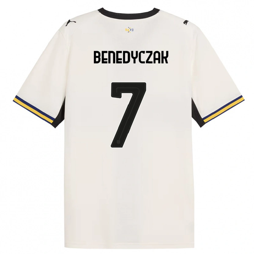 Danxen Uomo Maglia Adrian Benedyczak #7 Bianco Avorio Nero Giallo Kit Gara Home 2026/27 Maglietta
