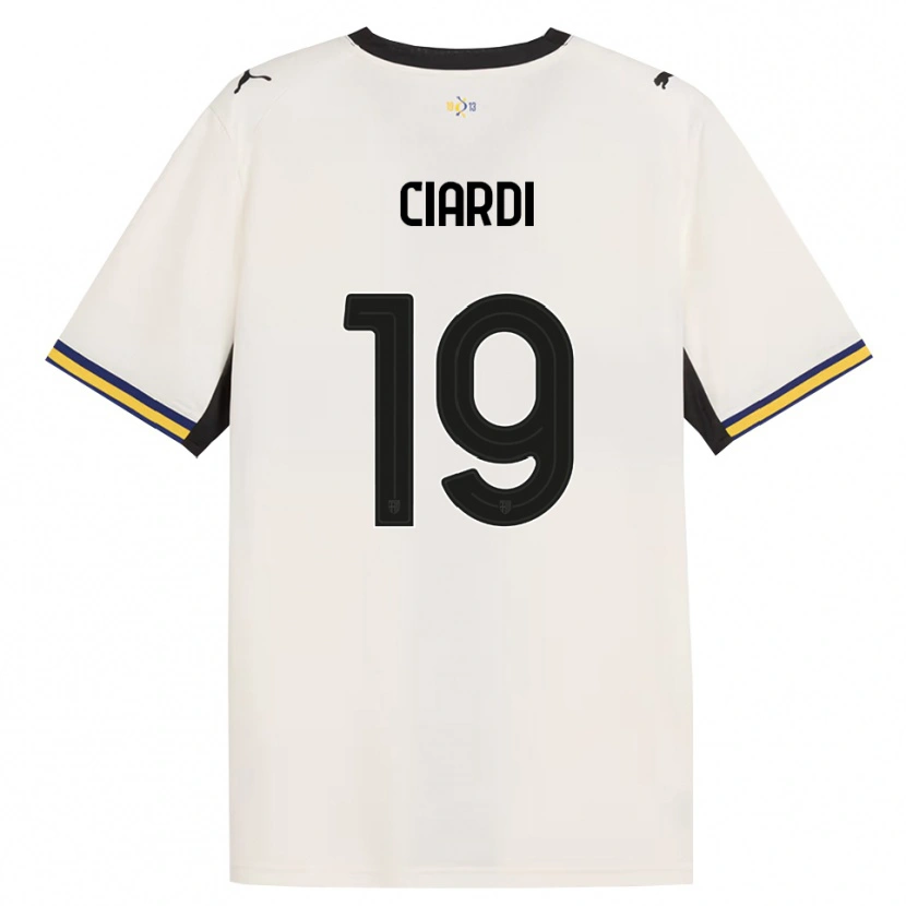 Danxen Uomo Maglia Alessandro Ciardi #19 Bianco Avorio Nero Giallo Kit Gara Home 2026/27 Maglietta